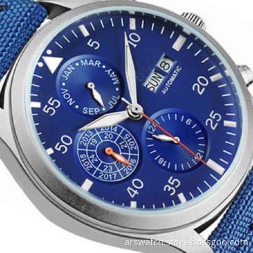 Sports analog watch for outdoor, fabric nylon band